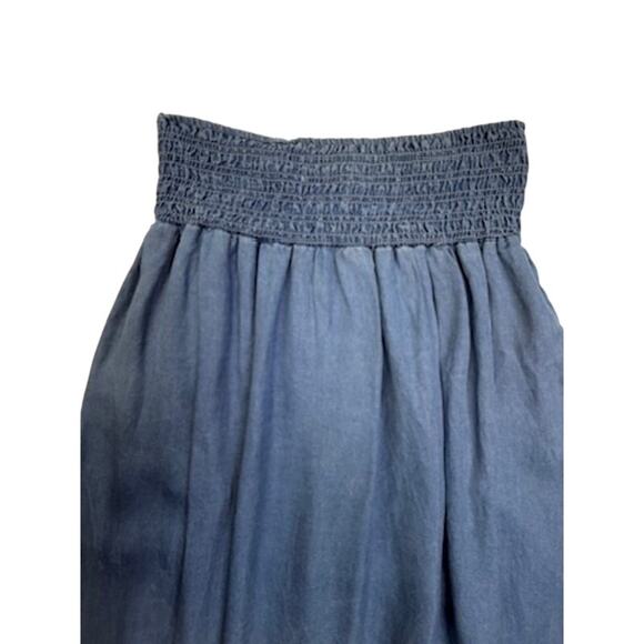 Calypso St. Barth Blue Lyocell Smocked Waist Maxi Skirt Women’s M - Picture 9 of 9
